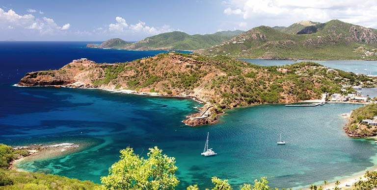 A view over English Harbour in Antigua